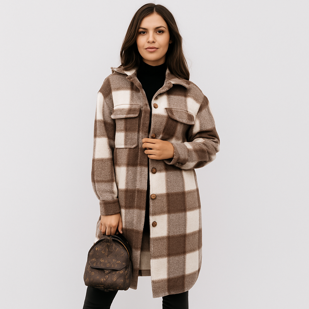 Megan | Karierte Wolljacke