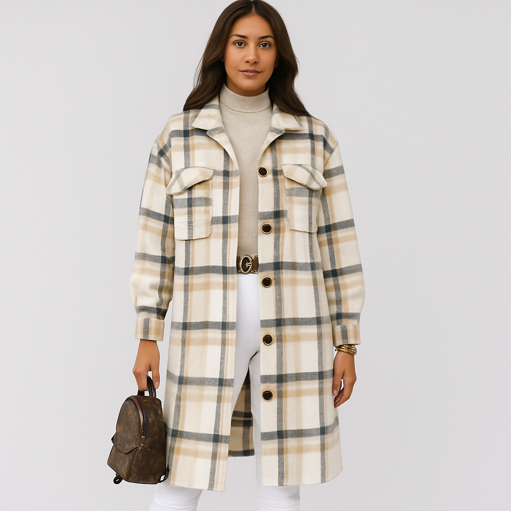 Megan | Karierte Wolljacke