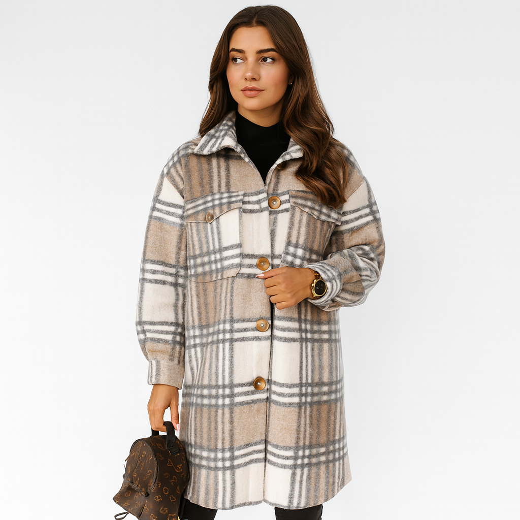 Megan | Karierte Wolljacke