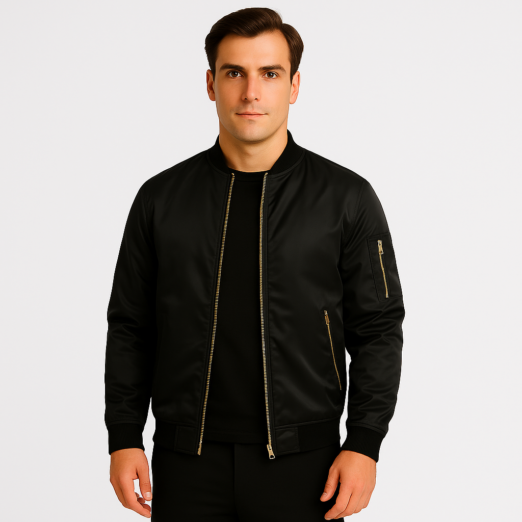 Luxuriöse Piloten-Bomberjacke für Herren – Vintage-Aviation-Style