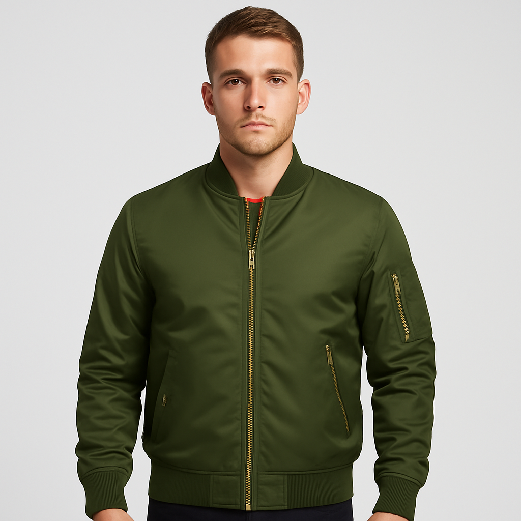 Luxuriöse Piloten-Bomberjacke für Herren – Vintage-Aviation-Style