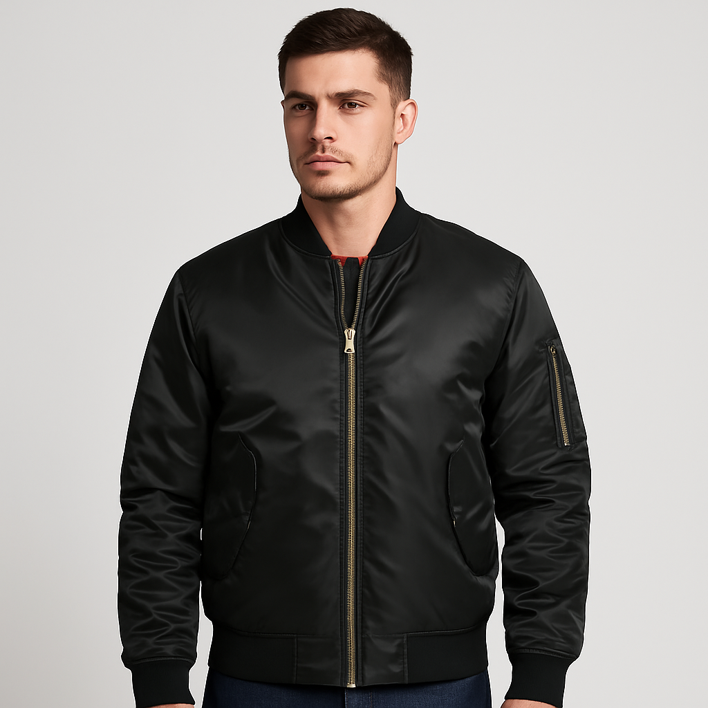 Luxuriöse Piloten-Bomberjacke für Herren – Vintage-Aviation-Style