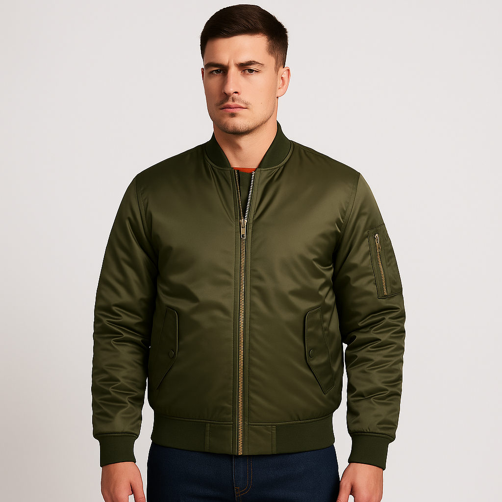 Luxuriöse Piloten-Bomberjacke für Herren – Vintage-Aviation-Style
