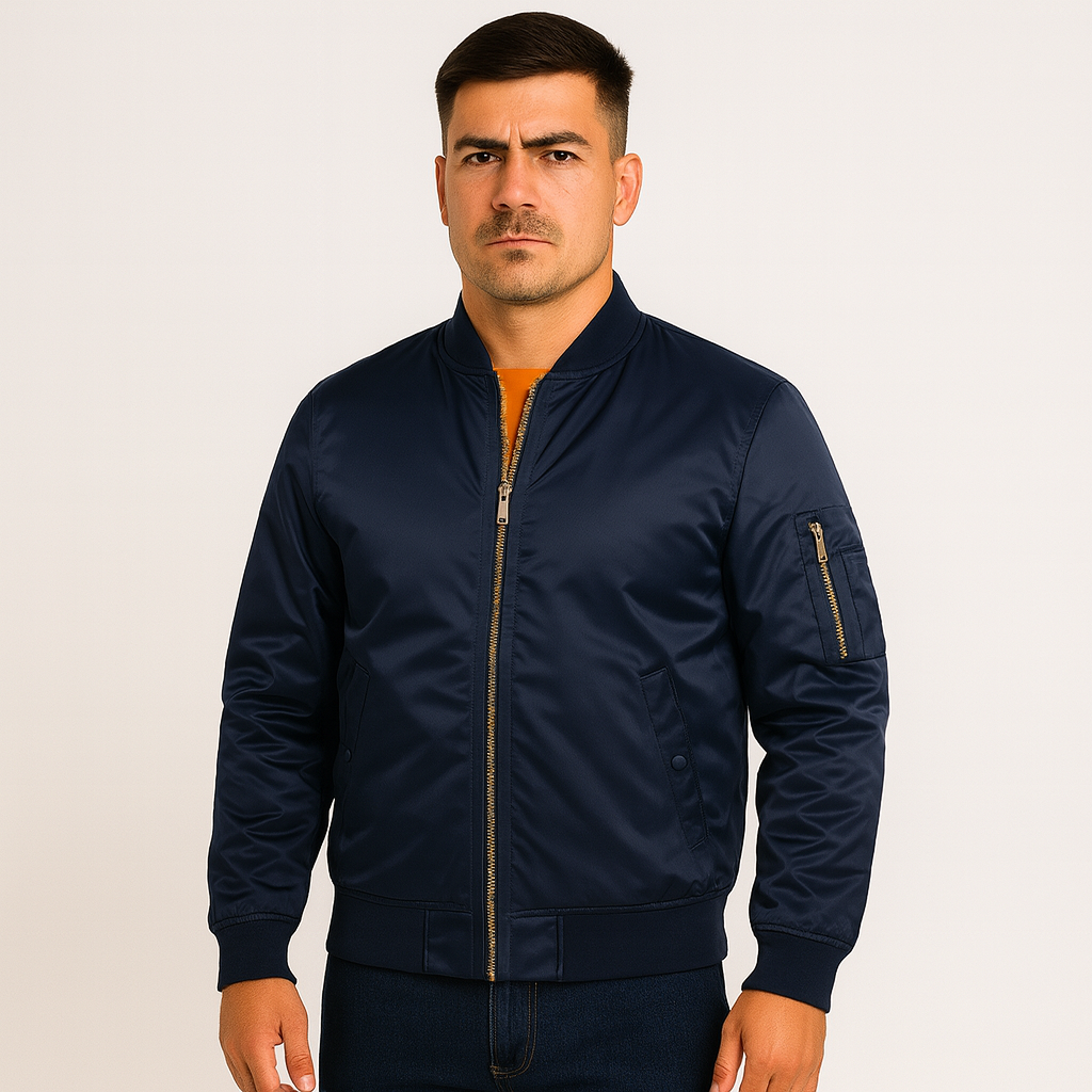 Luxuriöse Piloten-Bomberjacke für Herren – Vintage-Aviation-Style