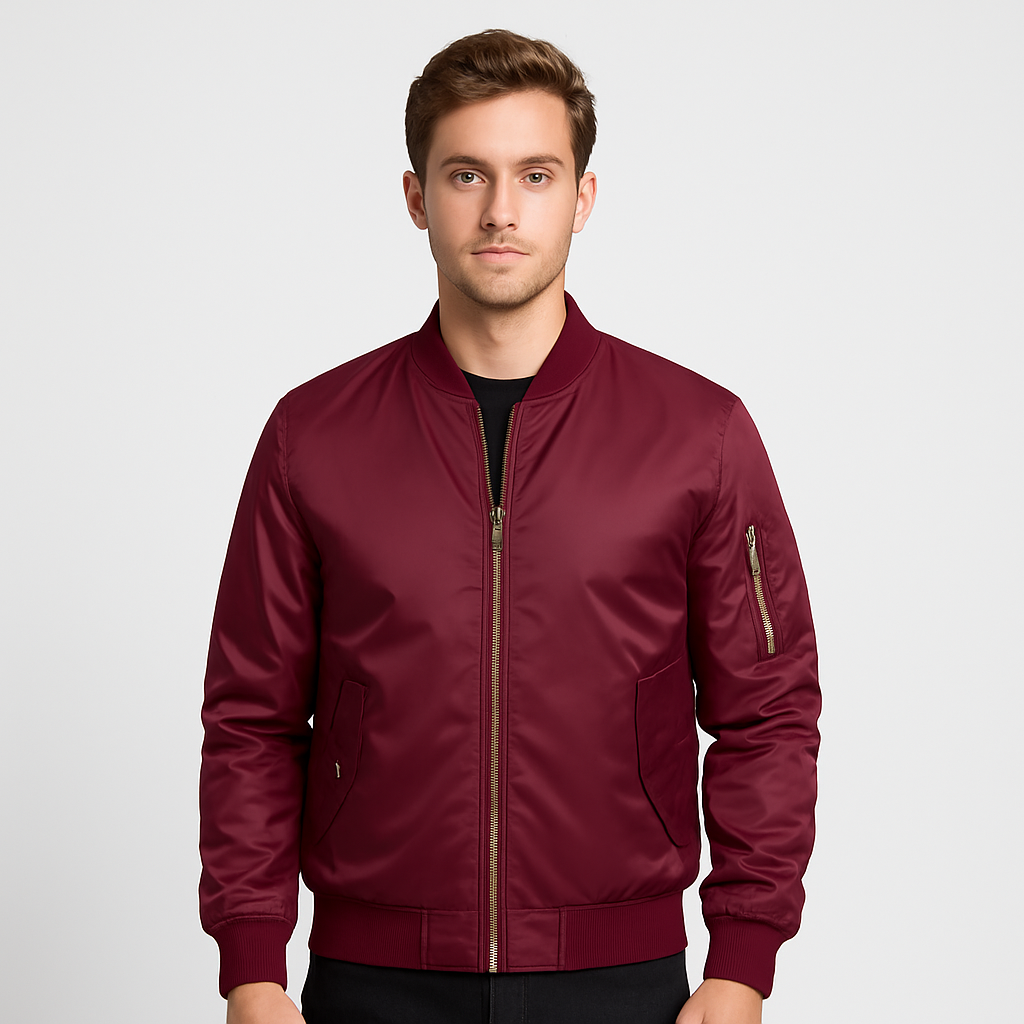 Luxuriöse Piloten-Bomberjacke für Herren – Vintage-Aviation-Style