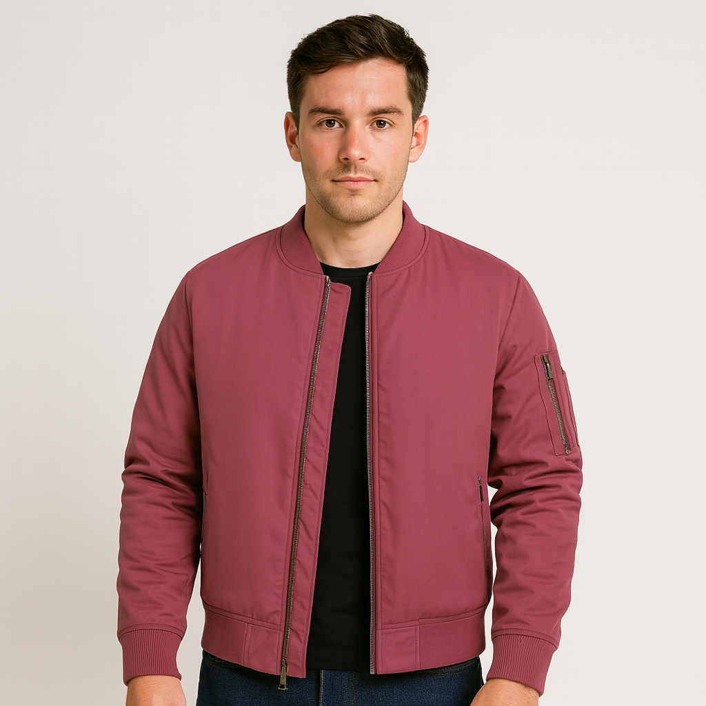 Bomberjacke für Herren im klassischen Design – Zeitloser Reißverschluss-Stil