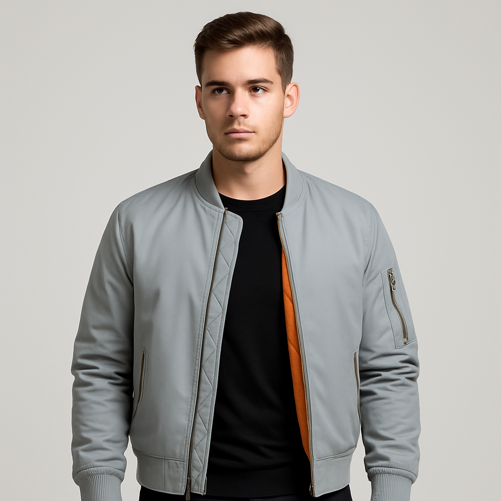 Bomberjacke für Herren im klassischen Design – Zeitloser Reißverschluss-Stil
