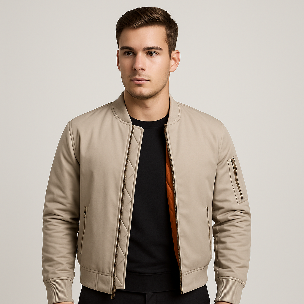 Bomberjacke für Herren im klassischen Design – Zeitloser Reißverschluss-Stil