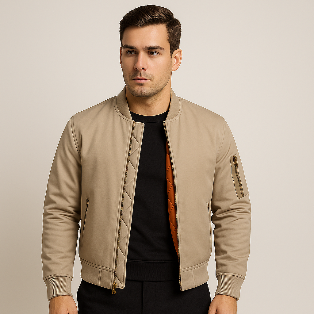 Bomberjacke für Herren im klassischen Design – Zeitloser Reißverschluss-Stil