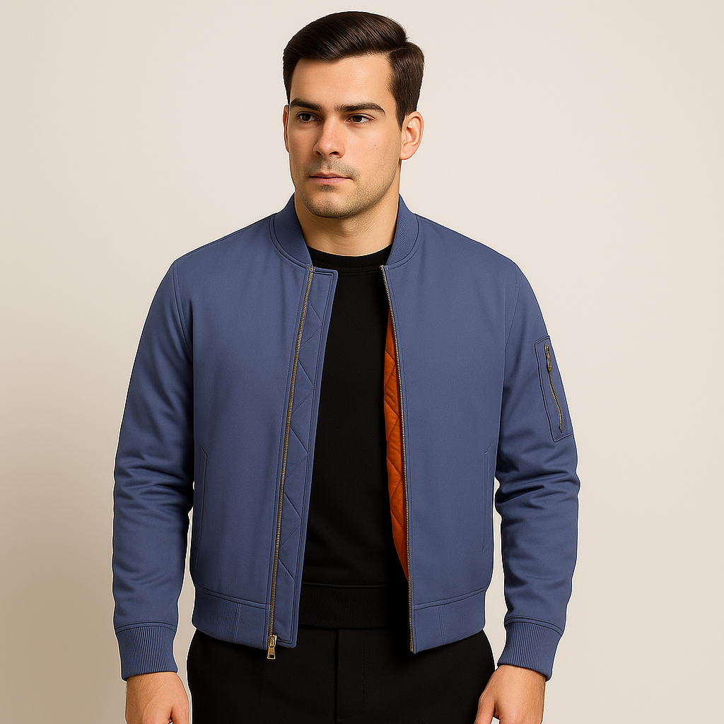 Bomberjacke für Herren im klassischen Design – Zeitloser Reißverschluss-Stil