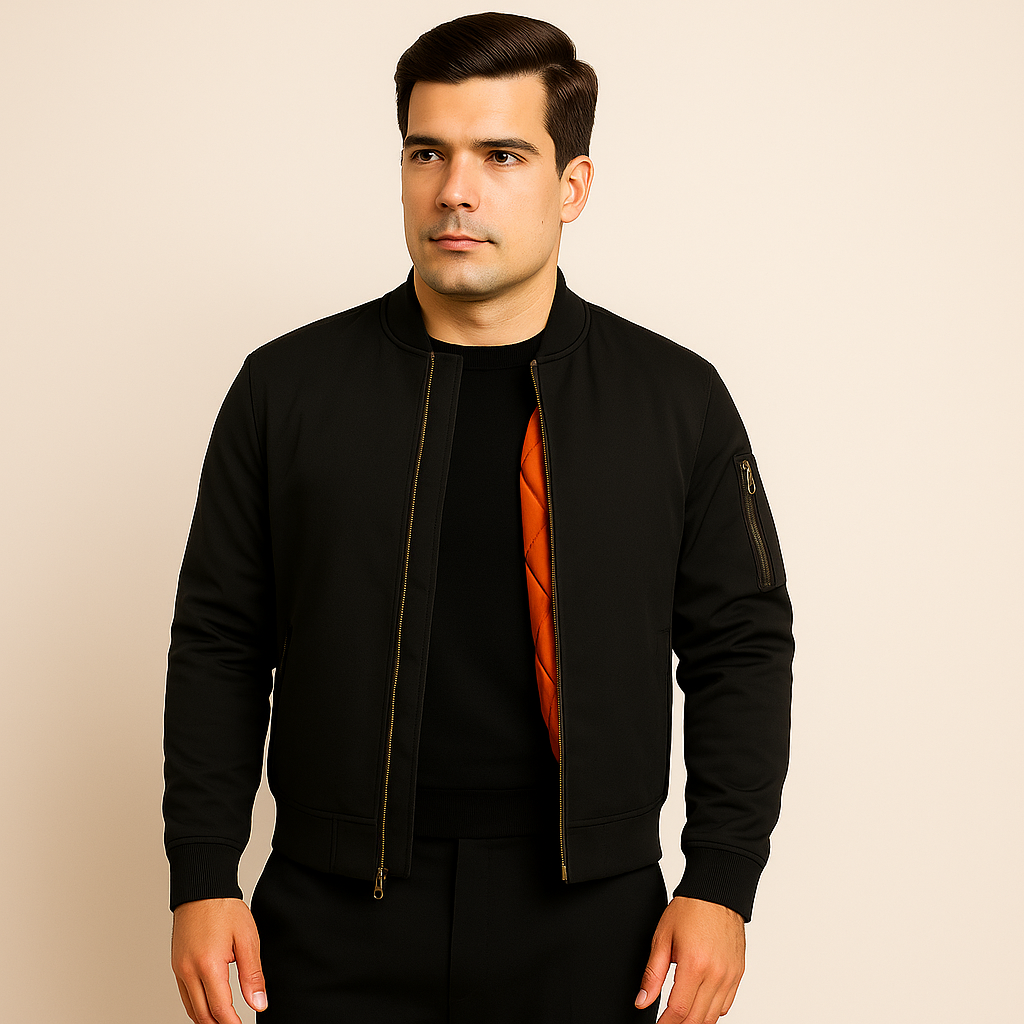 Bomberjacke für Herren im klassischen Design – Zeitloser Reißverschluss-Stil