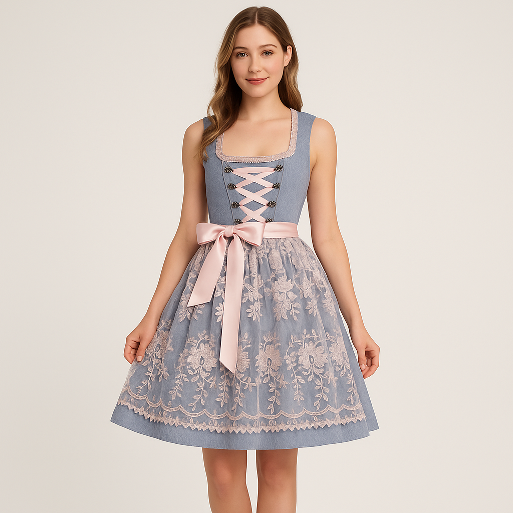 Dirndl Damen Set – Vintage Tracht für Wiesn & Volksfest