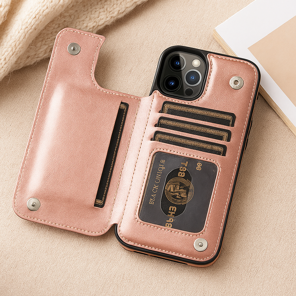 LeatherGuard | Luxuriöses Lederetui mit Kartenfächern und magnetischer Verschluss | Vogel