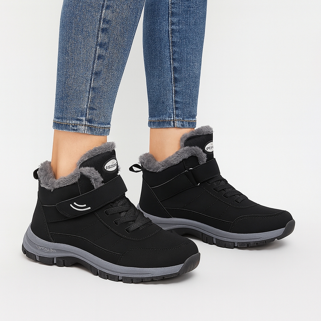 Ivy | Plüschgefütterte Winter-High-Top-Schneesneaker für Damen