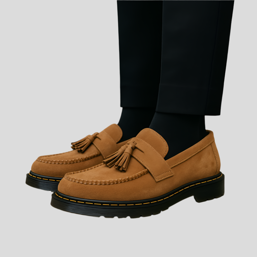 Velano Herren-Loafers mit Quasten aus Wildleder – Klassische Slipper-Eleganz
