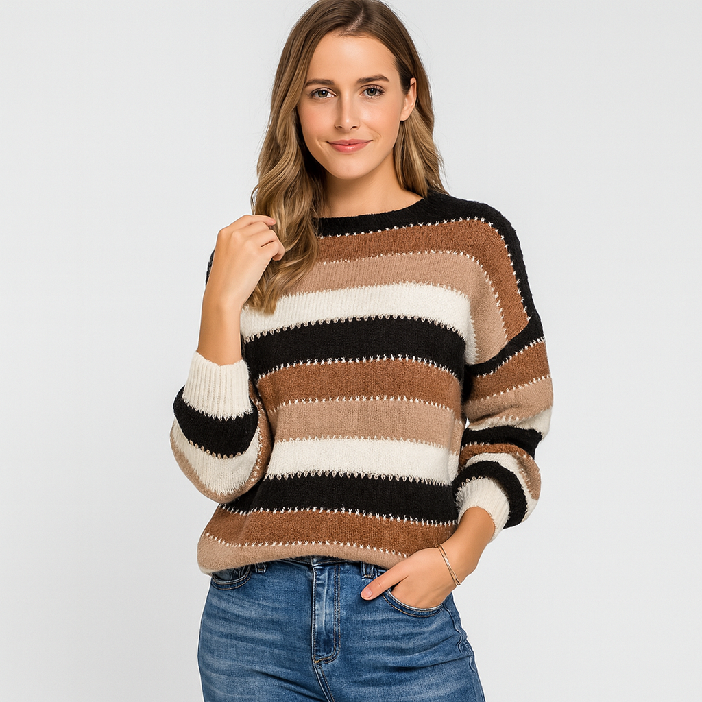 Tahlia Vintage Colorblock-Strickpullover