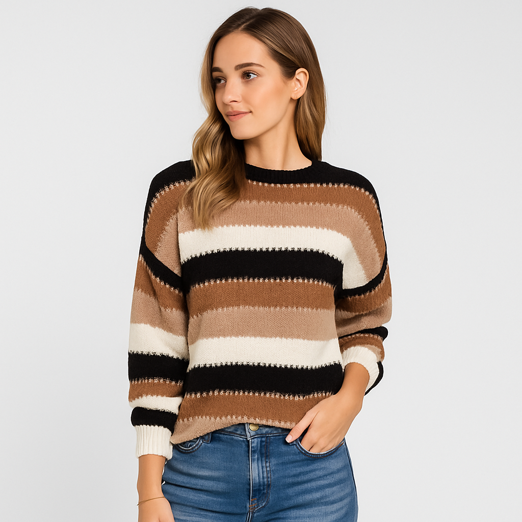 Tahlia Vintage Colorblock-Strickpullover