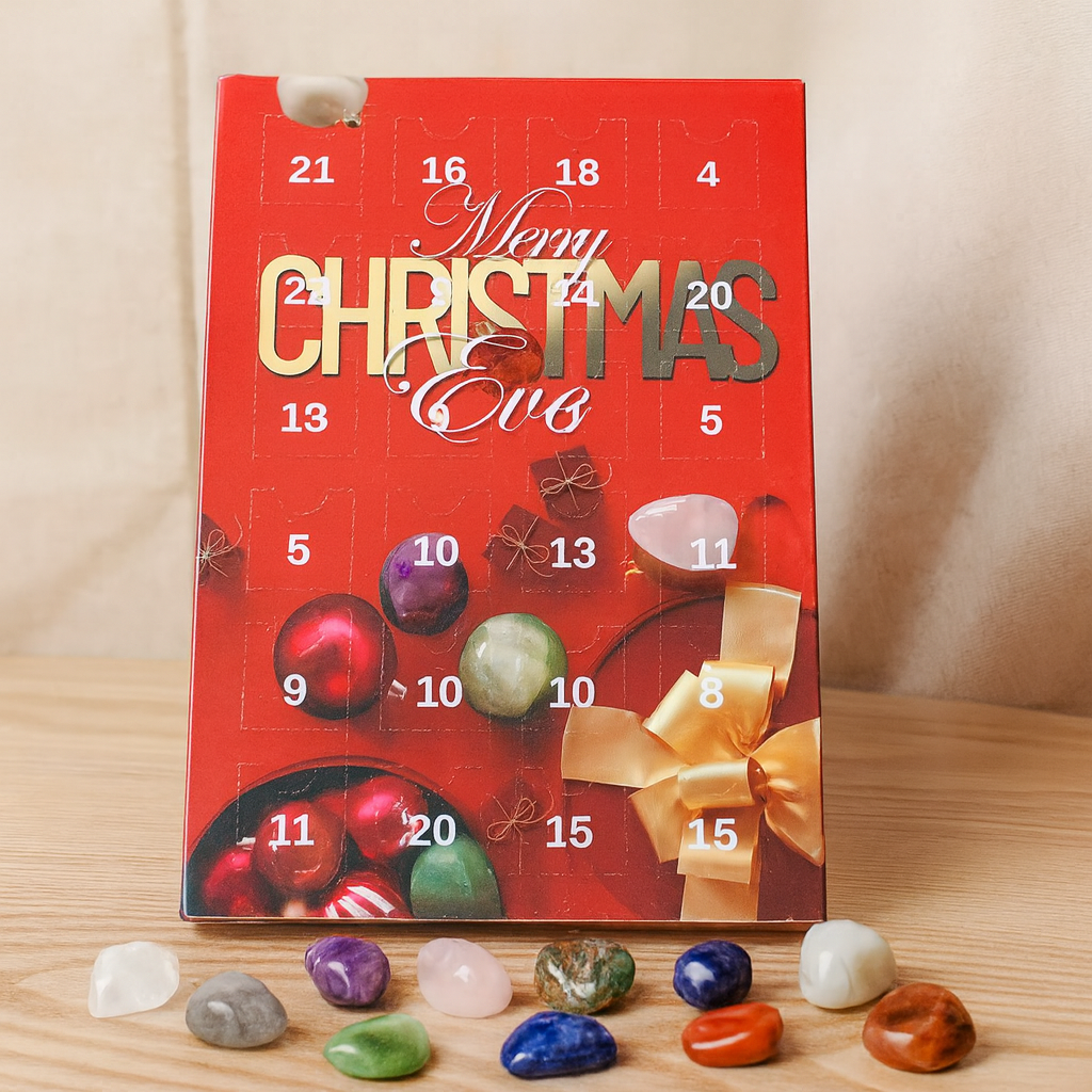 GemAura | Kristall-Adventskalender mit 24 natürlichen Edelsteinen