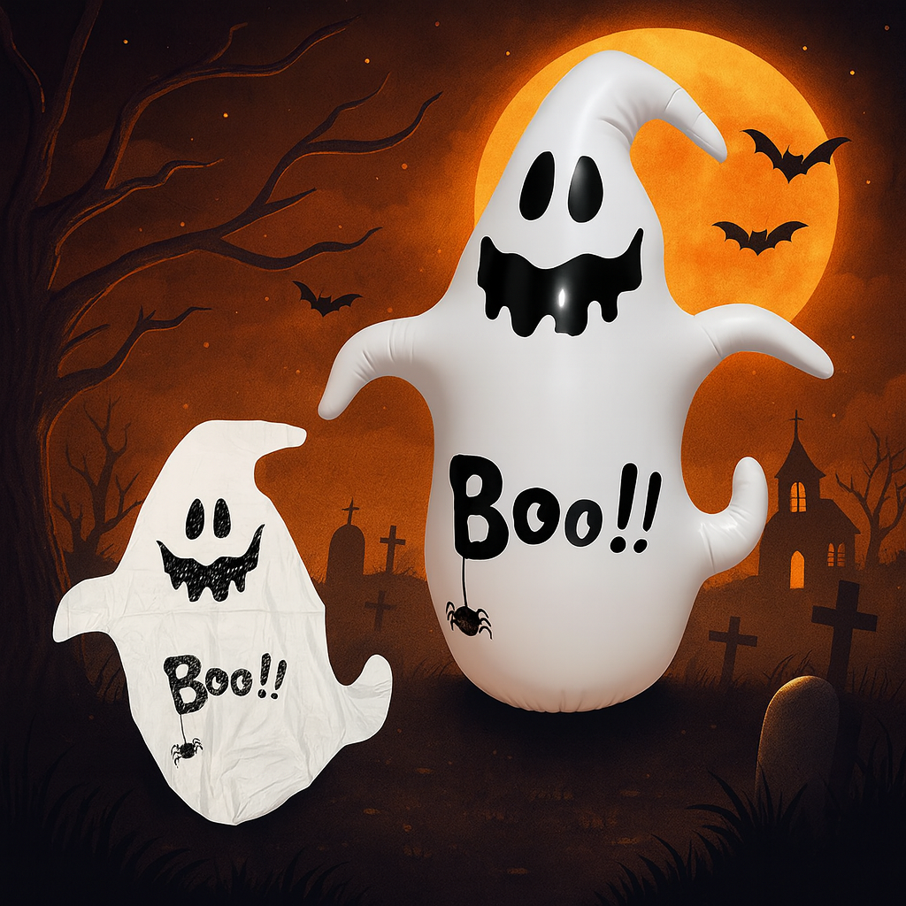 Aufblasbares Halloween-Geist – Hohes Außen-Dekorationsstück