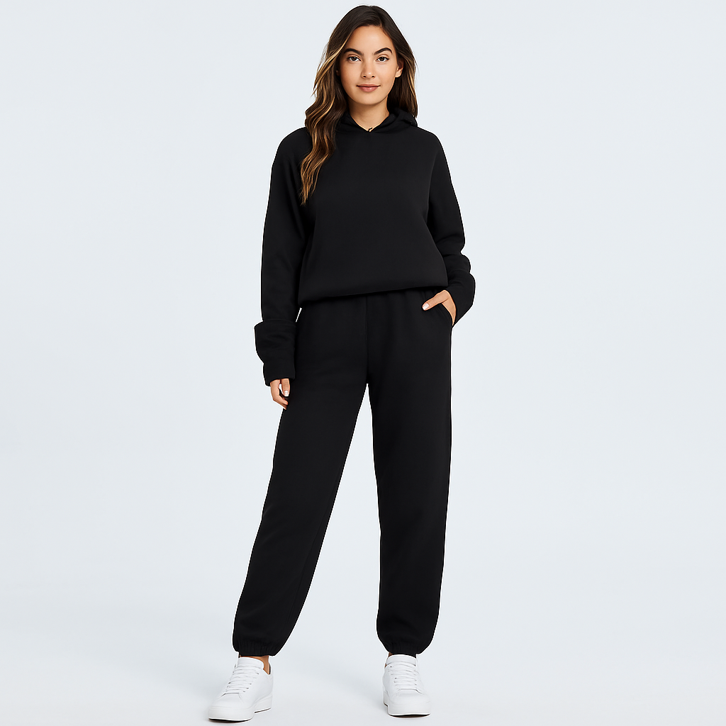Ultimatives Komfort-Set aus Hoodie und Jogginghose – Gemütliche 2-teilige Loungewear für Frauen