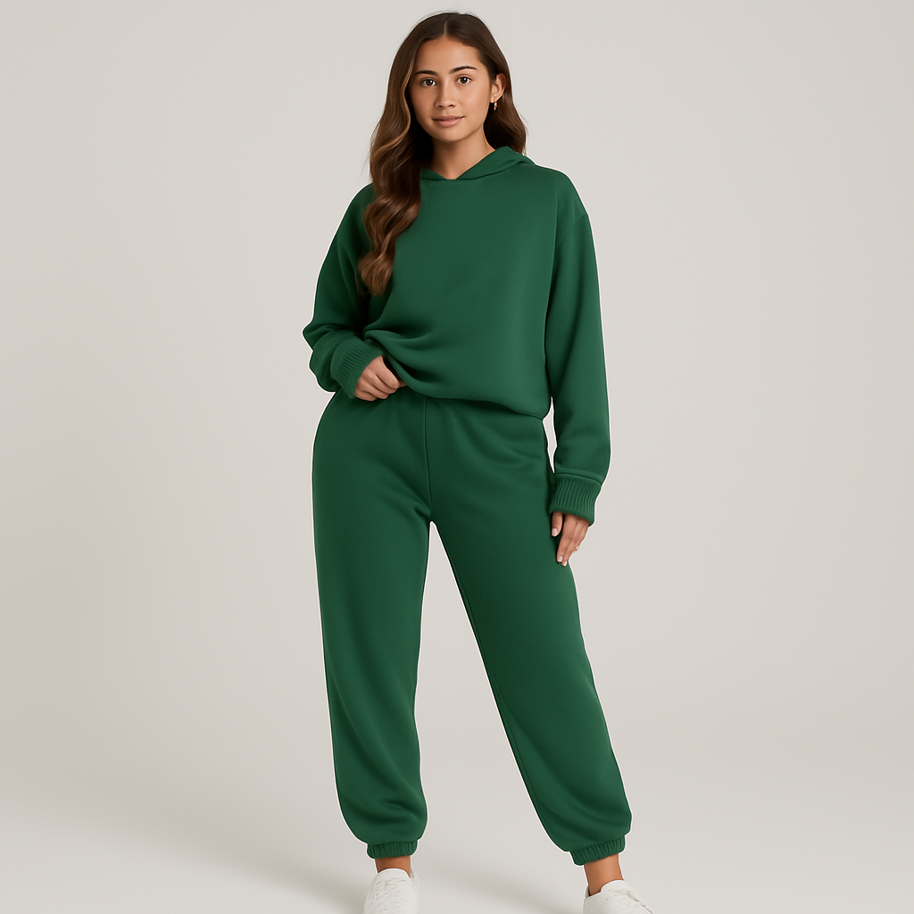 Ultimatives Komfort-Set aus Hoodie und Jogginghose – Gemütliche 2-teilige Loungewear für Frauen