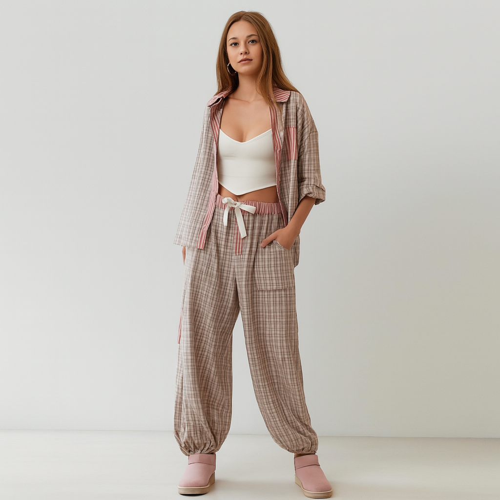 Lockeres Pyjama-Set