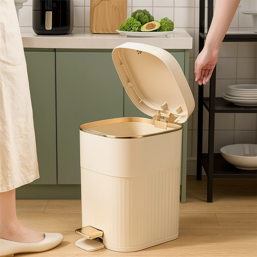 Mülleimer 15L – Design-Pedaleimer mit Soft-Close für Küche & Bad