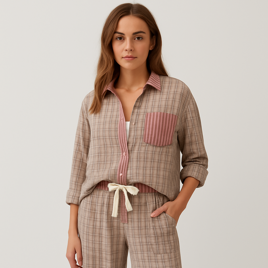 Viktoria – 2-teiliges, lässiges Pyjama-Set für Damen – Weicher und lässiger Schlafanzug