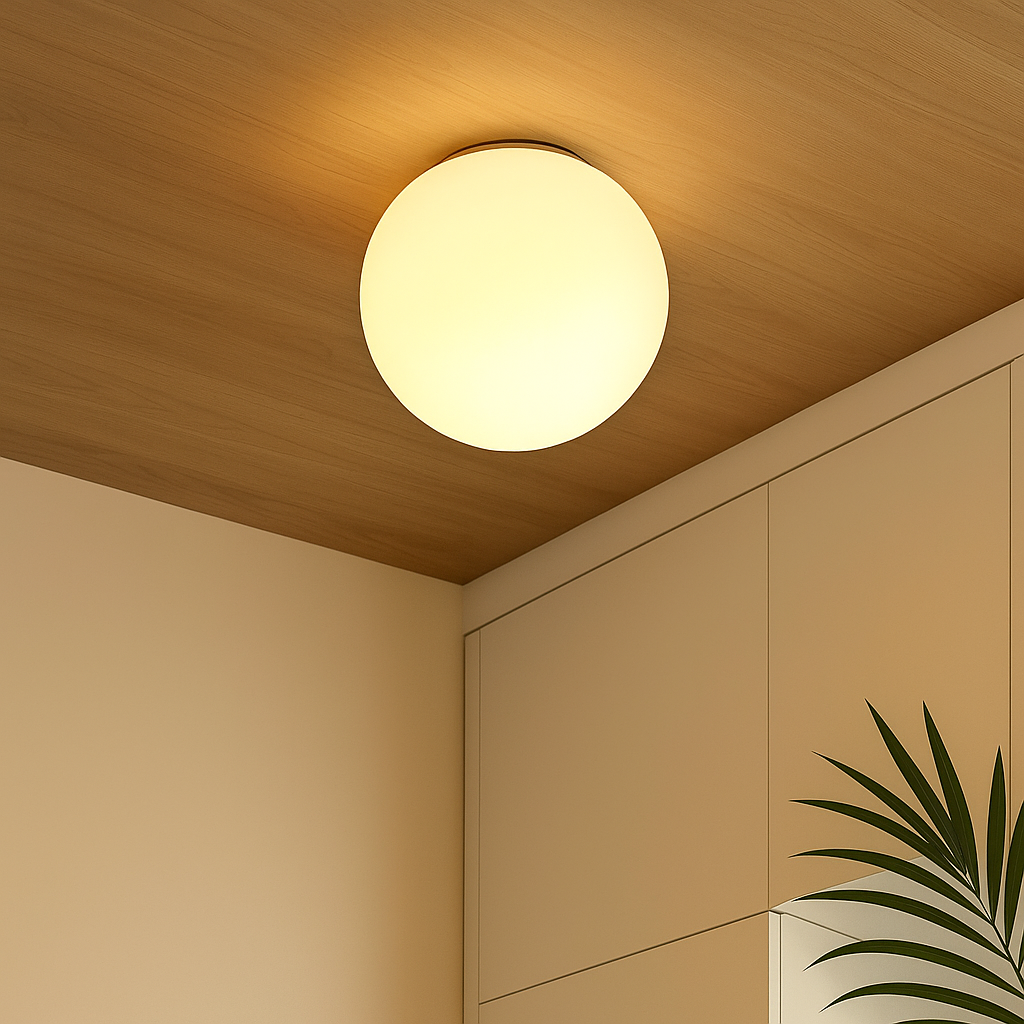 LumaGlow – Moderne Wandleuchte mit mattem Glasschirm und eleganter Basis