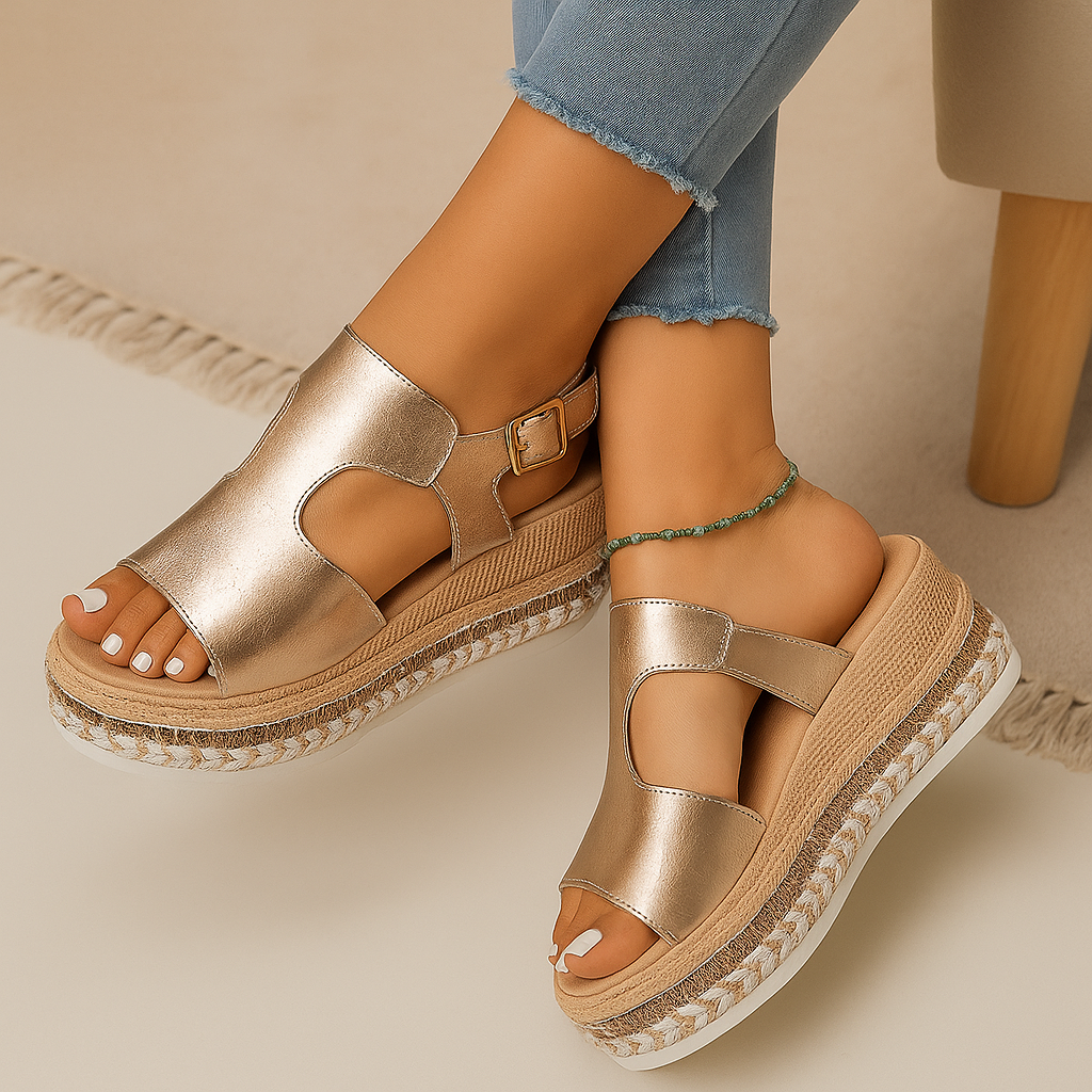 Lina Casual Keil-Schuhwerk – Bequeme und stilvolle Keil-Sandalen für Damen