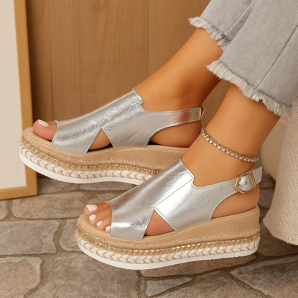 Lina Casual Keil-Schuhwerk – Bequeme und stilvolle Keil-Sandalen für Damen