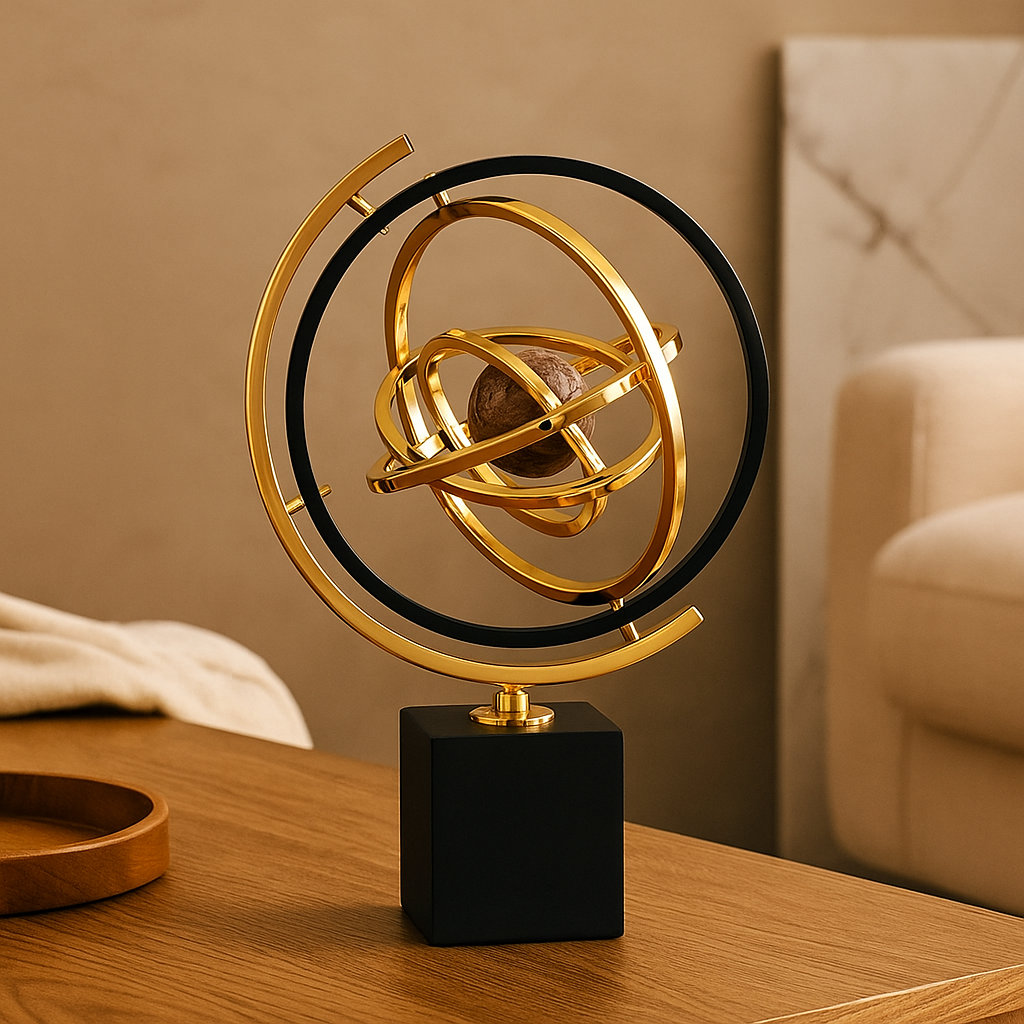 Aurevia – Handgefertigte Skulptur mit Marmorsockel für elegante Wohnraumgestaltung