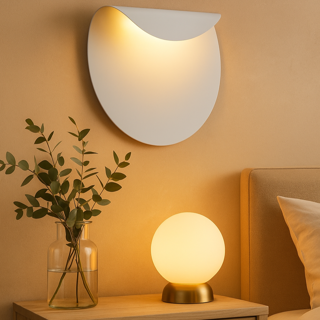 LumaGlow – Minimalistische Wandleuchte mit sanfter, umgebender Beleuchtung