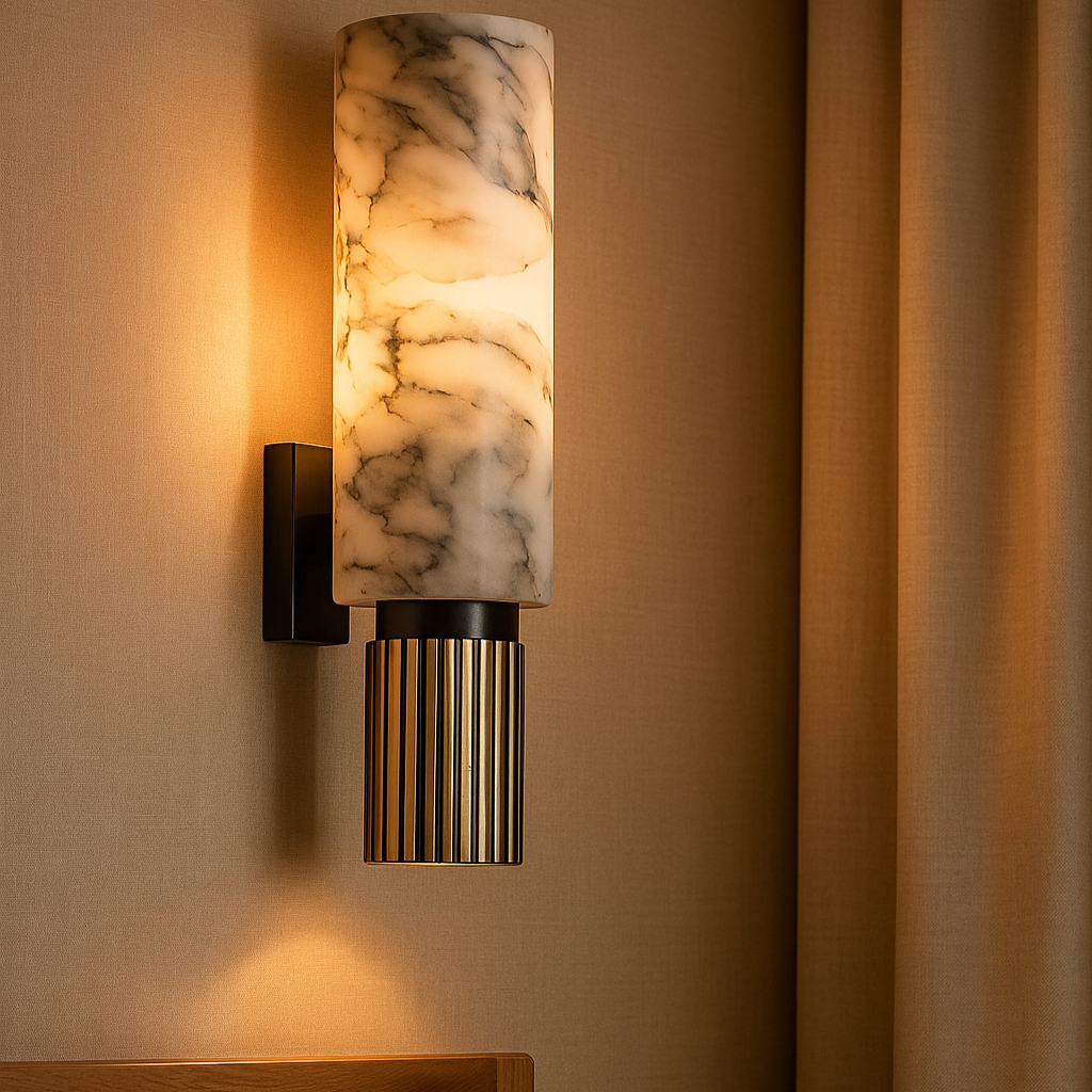 Marbelle – Elegante Wandleuchte mit stilvollem marmorinspirierendem Muster