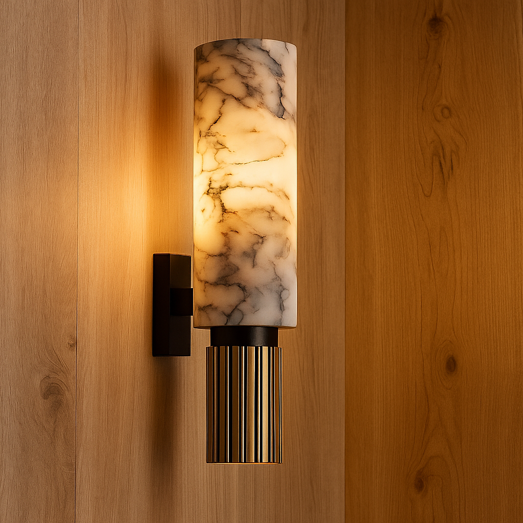 Marbelle – Elegante Wandleuchte mit stilvollem marmorinspirierendem Muster