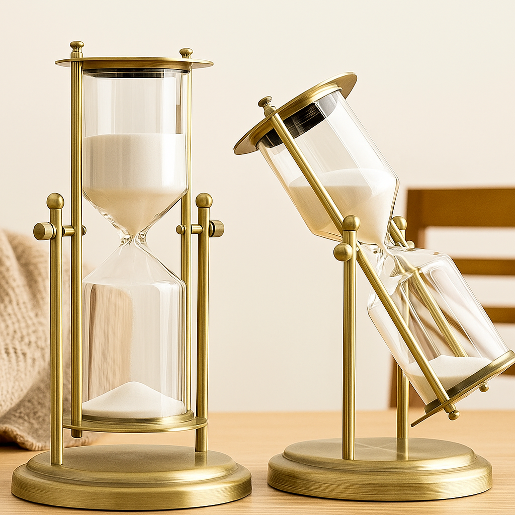 TimeMuse – Klare Time-Glas mit elegantem Flow für eine produktive und stilvolle Arbeitsplatzgestaltung