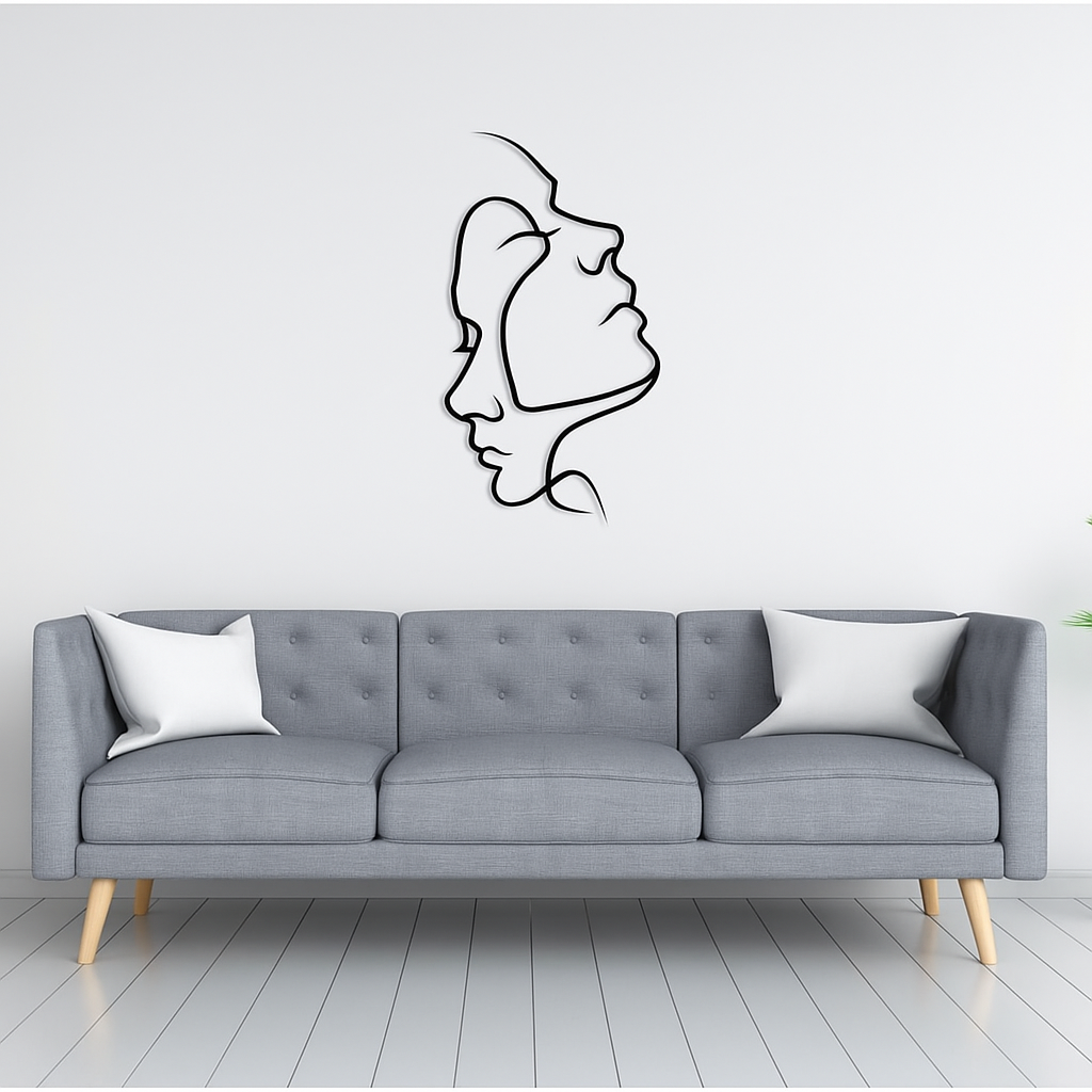 AmoraLine – Minimalistische Wanddekoration mit abstraktem Ausdruck von Liebe