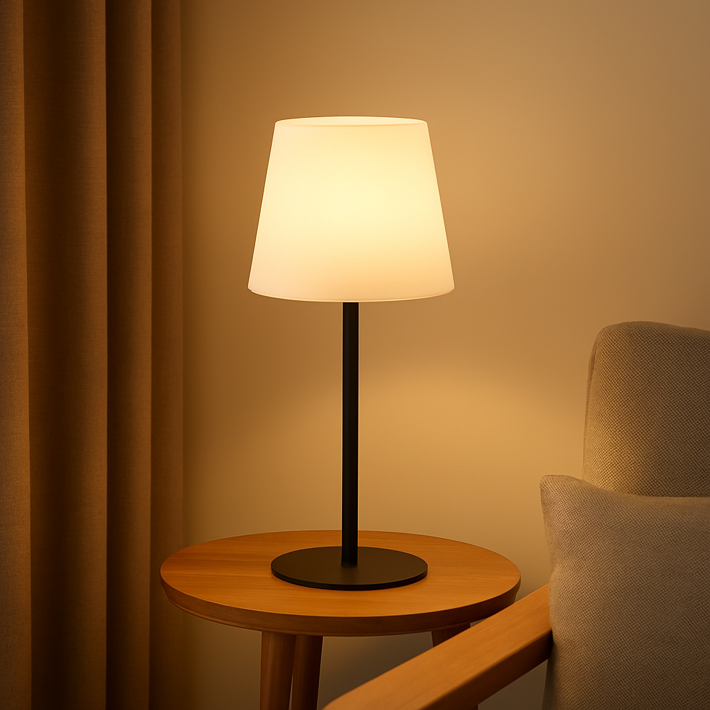 LumiGlow – Kabellose wiederaufladbare Lampe mit verstellbarer warmweißer Beleuchtung