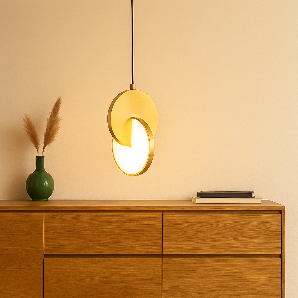 NordicGlow – Moderne skandinavische LED-Deckenleuchte mit runder Rahmen und warmem Glühen