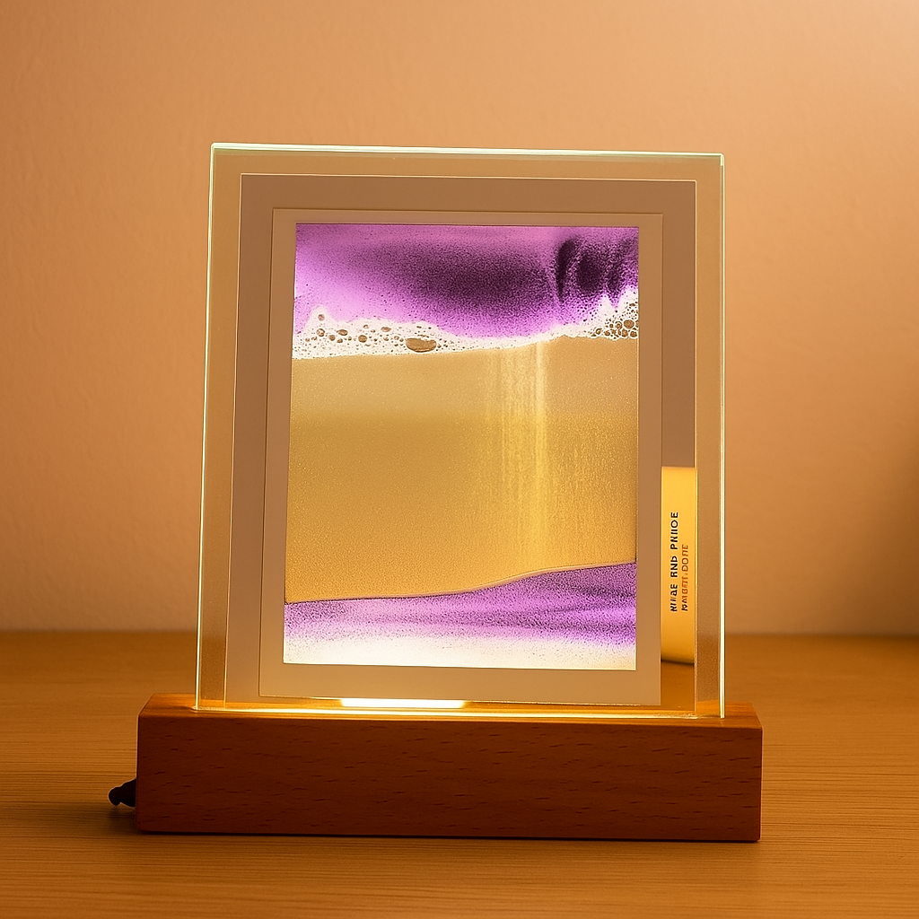 SereniGlow – Hypnotische Sandkunstlampe mit beruhigendem LED-Licht