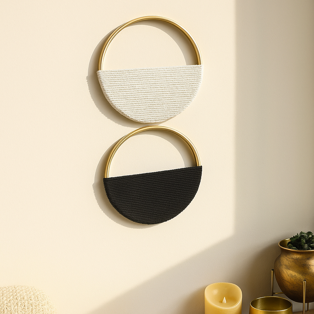 Willowloop – Circulares Makrame-Wanddekoration mit symmetrischem Design