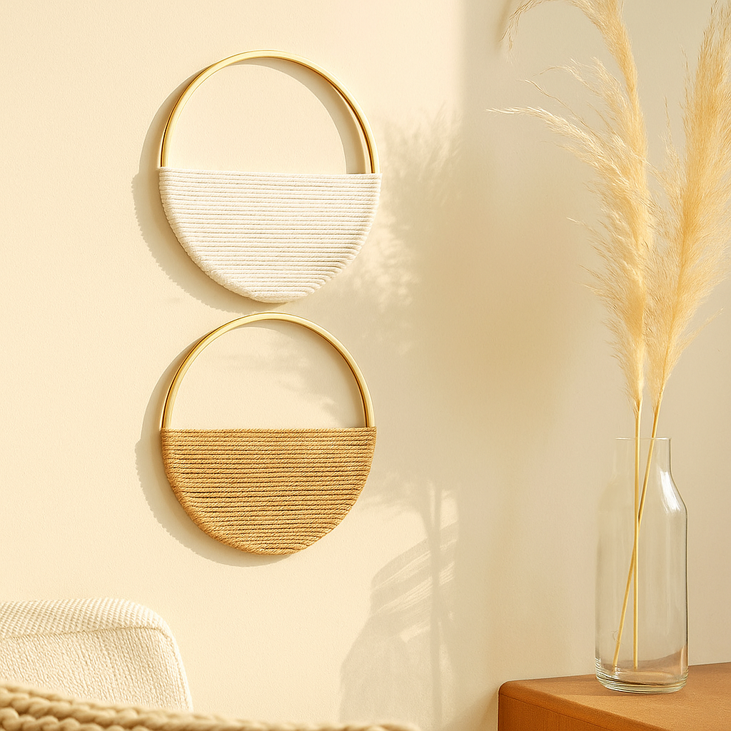 Willowloop – Circulares Makrame-Wanddekoration mit symmetrischem Design
