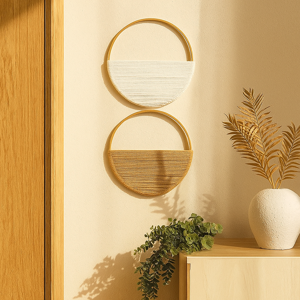 Willowloop – Circulares Makrame-Wanddekoration mit symmetrischem Design