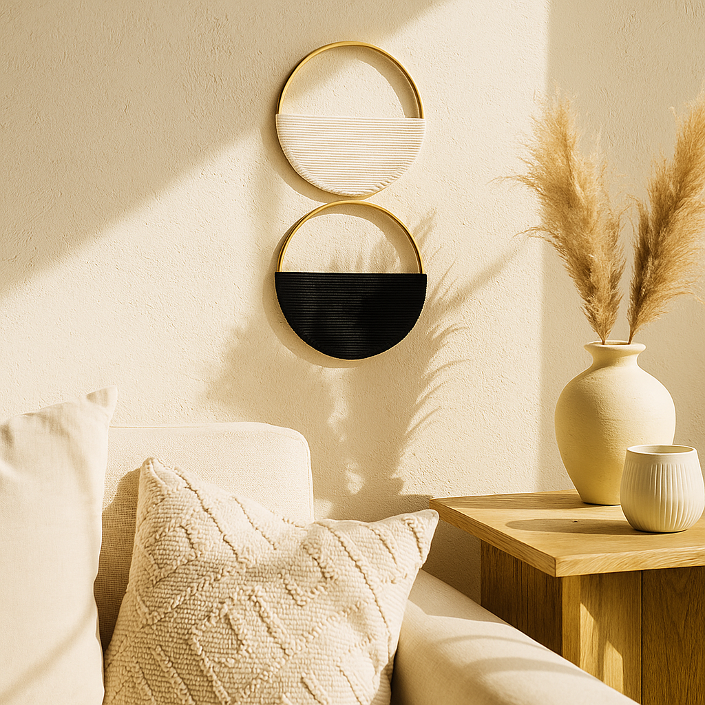 Willowloop – Circulares Makrame-Wanddekoration mit symmetrischem Design