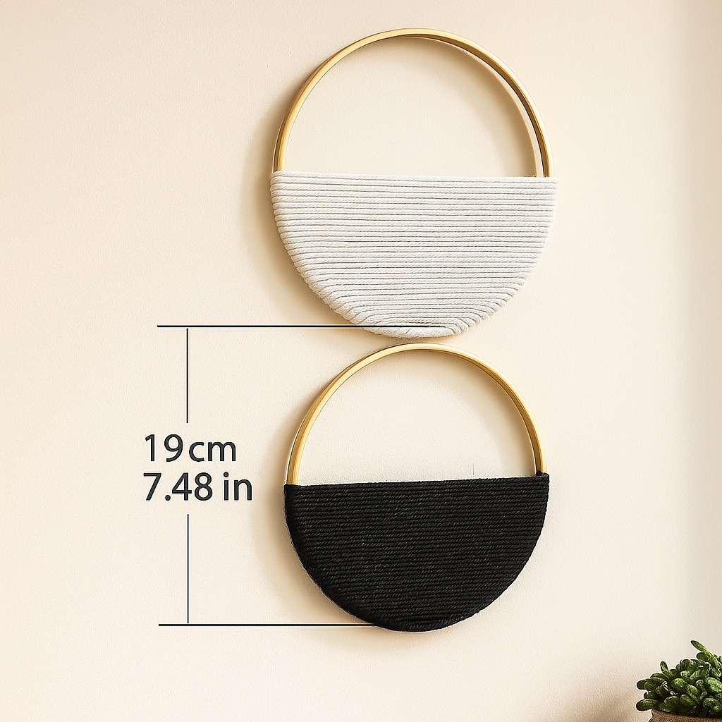 Willowloop – Circulares Makrame-Wanddekoration mit symmetrischem Design