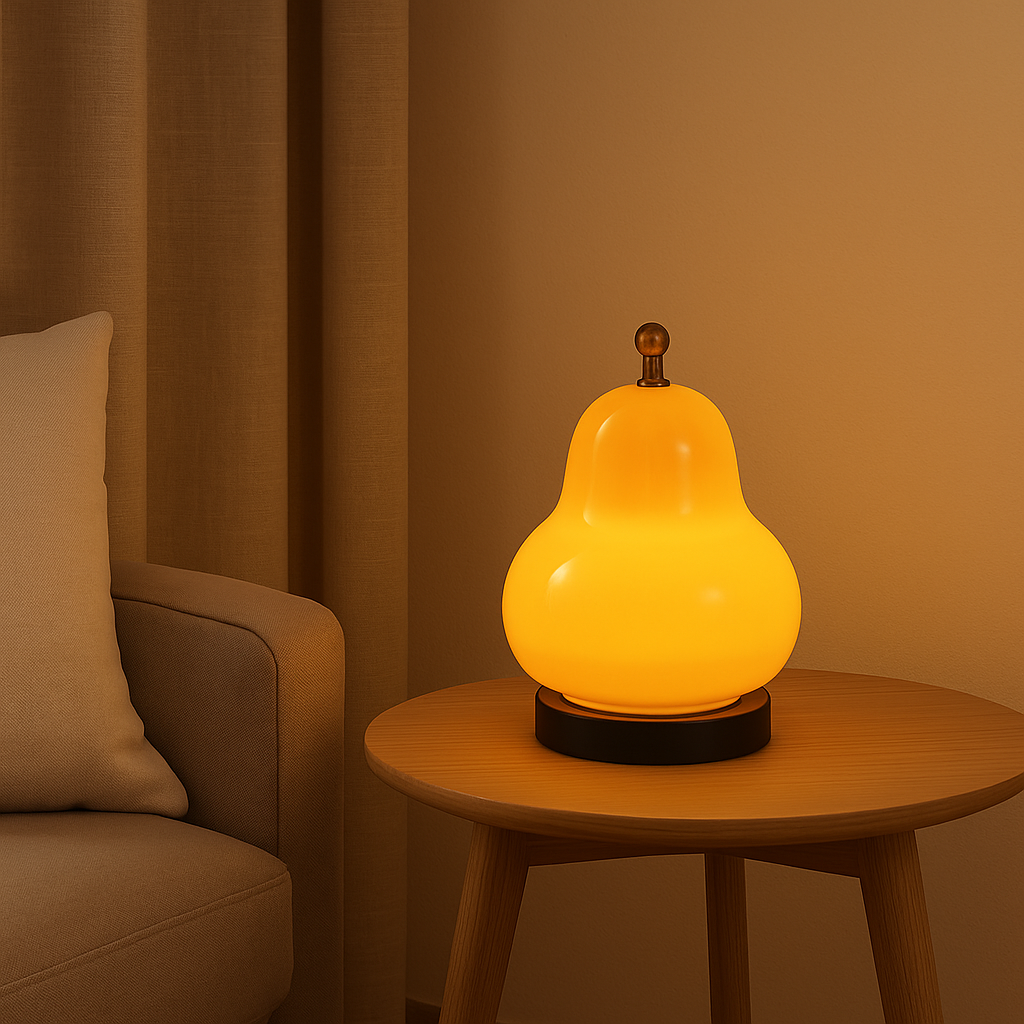 GlowPear – Pæreförmige berührungsdimmbar Lampe mit warmem Licht