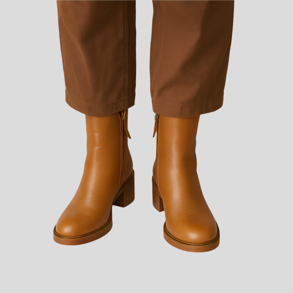 SableLift Damenstiefel mit Kurzer Absatz – Elegante Ankelstiefeletten für den Alltag