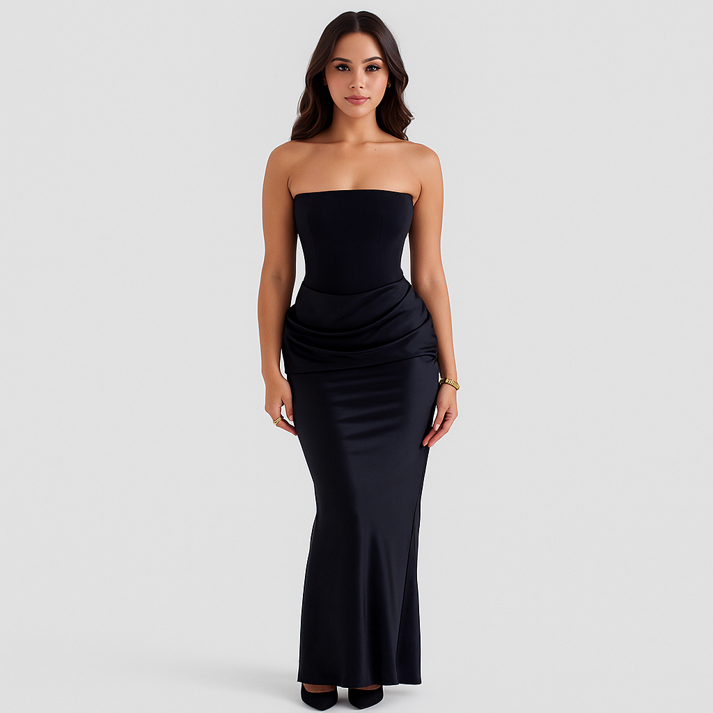 Vivienne – Elegantes Retro-Stroploses Partykleid