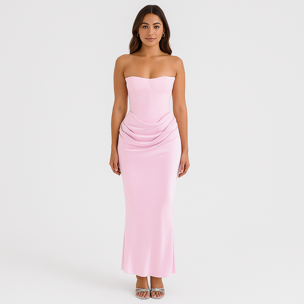 Vivienne – Elegantes Retro-Stroploses Partykleid