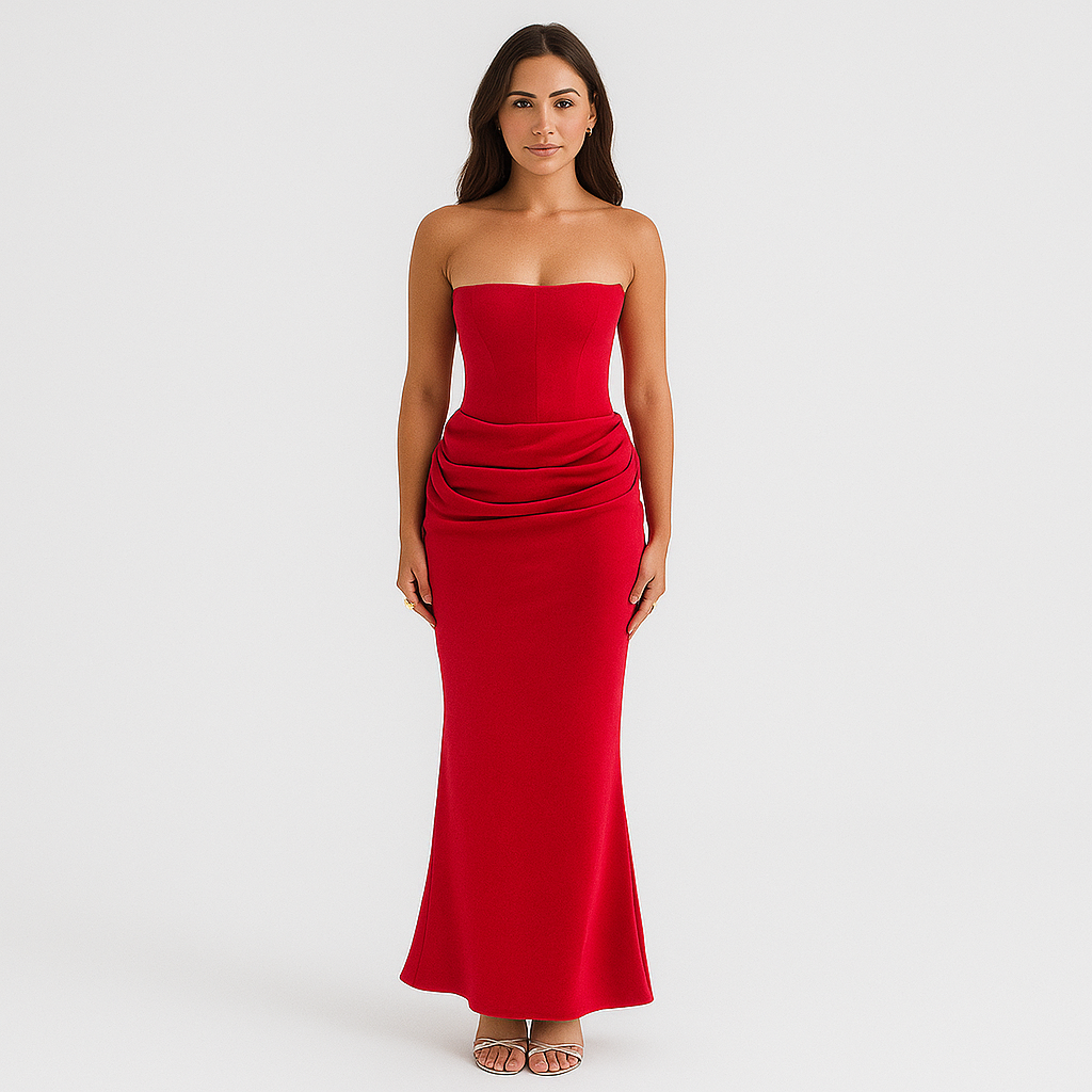 Vivienne – Elegantes Retro-Stroploses Partykleid